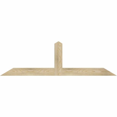 Ekena Millwork Portland Rough Sawn Timber Gable Bracket, Douglas Fir, 60"W x 17"H x 2"D x 4"F, 7/12 Pitch GBW060X17X0204POR00RDF
